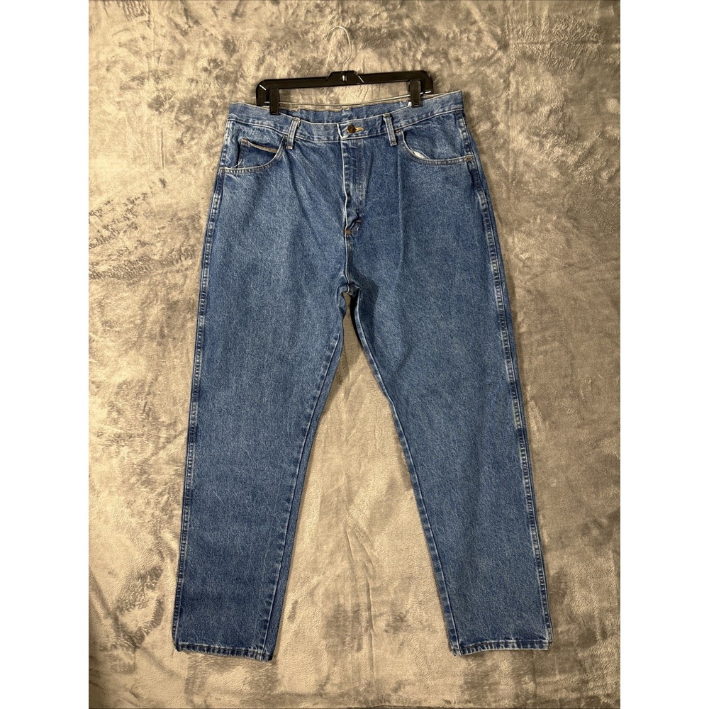 Rustler Mens Regular Fit Straight Leg Jeans Medium Wash Blue Denim 38x29